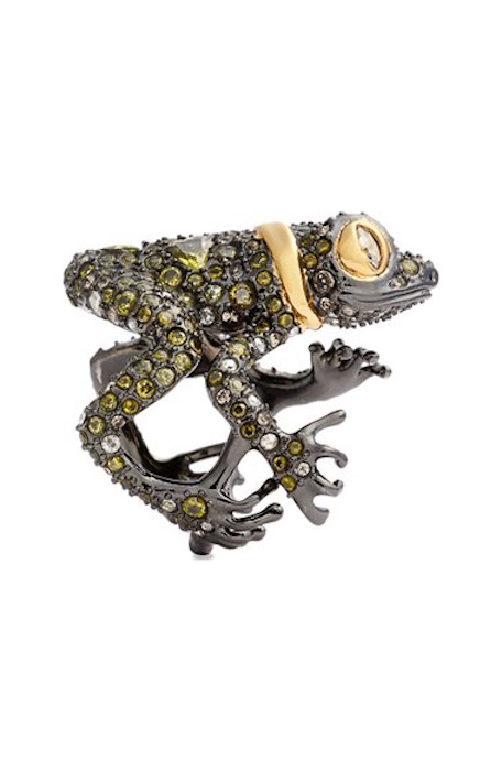 Alexis Bittar 'Elements' Crystal Encrusted Frog Ring